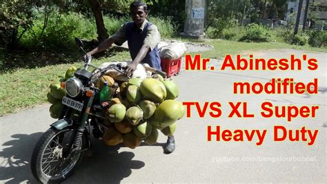 Tvs xl100 is a bike available in 3 variants. TVS XL Super Heavy Duty Coconut Carrier Modification ...