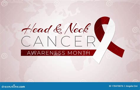 Head And Neck Cancer Awareness Month Background Illustration Stock