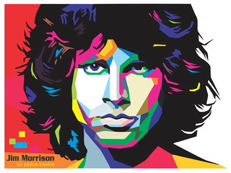 Jim Morrison Pop Art Arte De Color Carbón Arte Pop Arte Y Diseño