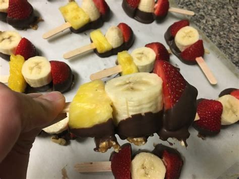 Chocolate Dipped Fruit W Walnuts On A Stick Chocolate Dipped Fruit