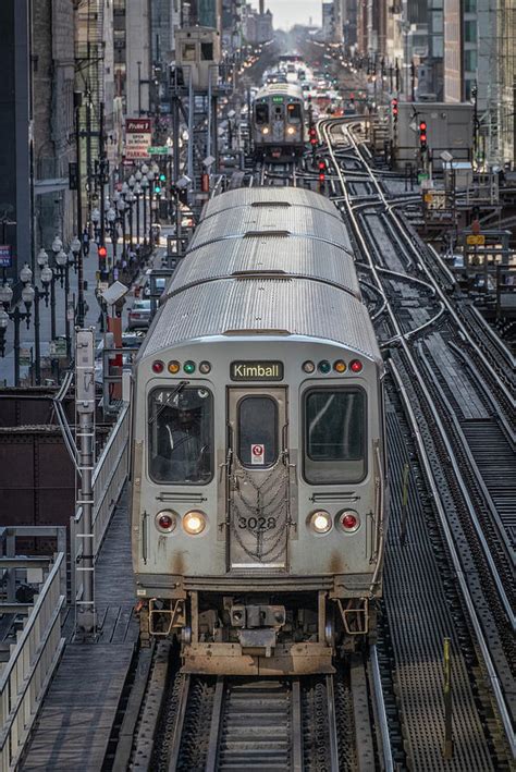 Chicago Transit Authority Brown Line Train 414 Photograph By Jim