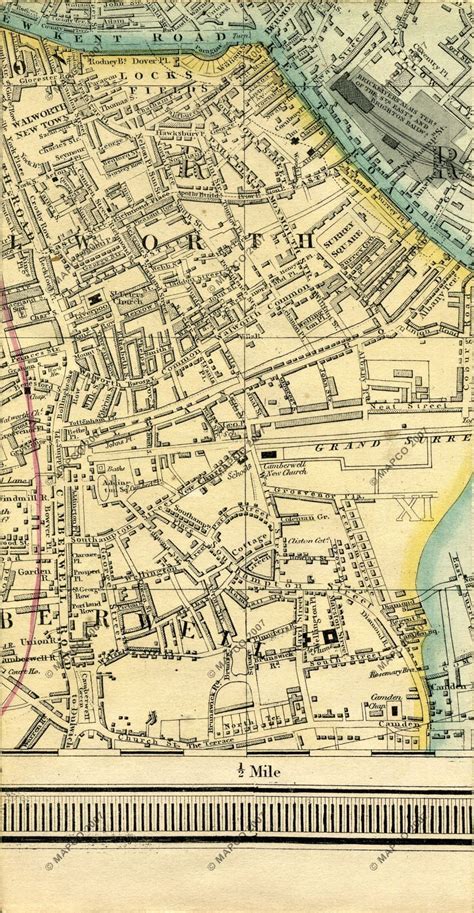 Click Here For An Enlarged Map Image Old Maps Map London Map