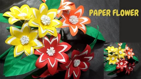 How To Make Paper Flower Paper Flower Makingpaper Craft Flower