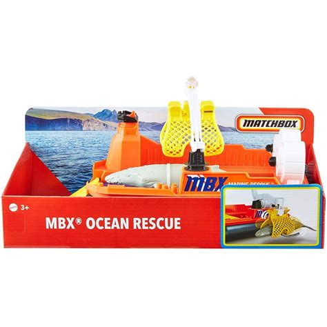 Matchbox Rescue Adventure Set With Vehicle And Animal Figure Ocean
