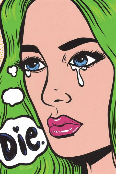 Die Crying Comic Girl Art Print By Allyson Gutchell Icanvas