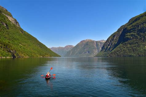 Geiranger Kayak Stock Photos Pictures And Royalty Free Images Istock