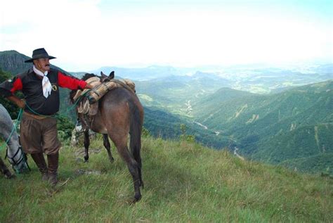 Horseback Trail Ride In Brazil Canyons And Waterfalls In The Gaucho