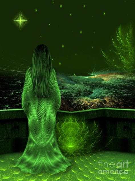 Fantasy Art Wishing Upon A Star In A Green Night By Rgiada Digital