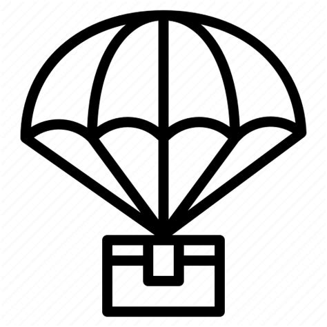 Airtransport Courier Delivery Package Parachute Shipping Icon