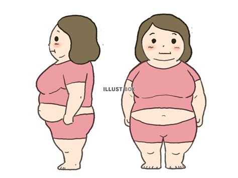 無料イラスト 肥満女性