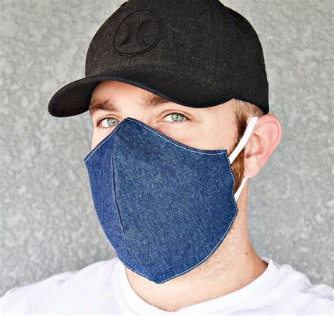 Blue Jeans Face Mask Extra Wide And Long Mens Xl Denim For Etsy