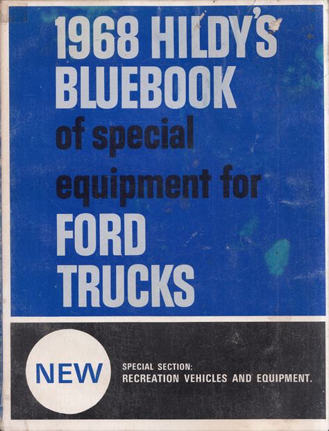 1968 Hildys Blue Book Ford Truck Special Equipment Dealer Album