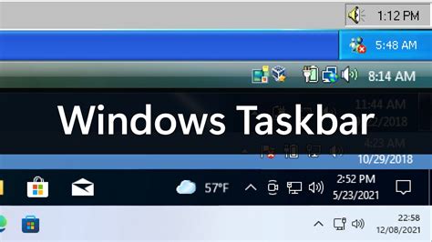 Windows Taskbar Evolution 95 11 Betas Youtube