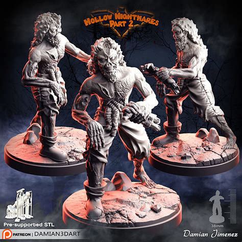 Zombie Miniature 4 Zombi 3d Printable Zombicide 3d Model Cgtrader