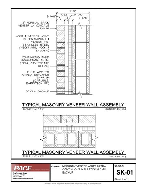 Cmu Brick Veneer Wall