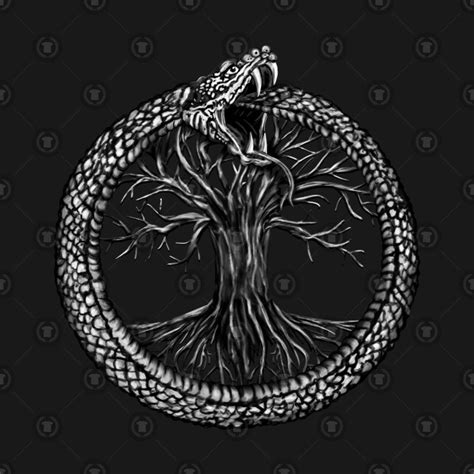 Ouroboros With Tree Of Life Ouroboros T Shirt Teepublic