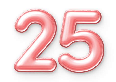 25 Number Balloon Pink 24652427 Png