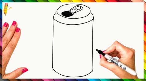 How To Draw A Can Of Soda Step By Step Can Of Soda Drawing