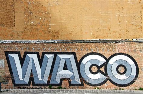 Waco Texas Wall Mural Waco Sign Brick Wall Downtown Mural