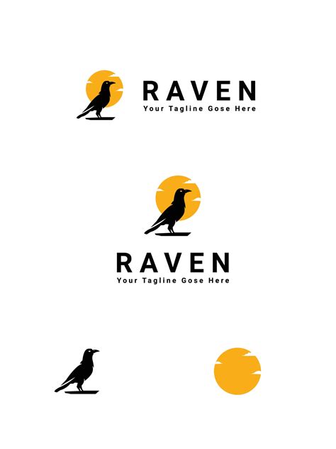 Raven Logo Design Icon 3456339 Vector Art At Vecteezy