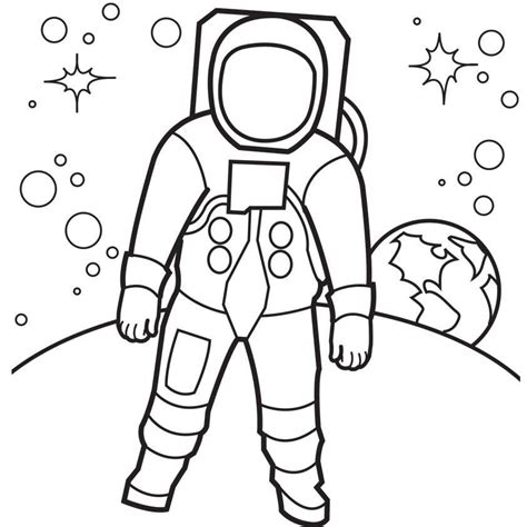 Free printable & coloring pages. Free Space Astronaut Coloring Pages - Free Space Astronaut Coloring Pages | Preschool space ...