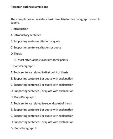 7 Best Research Paper Outline Examples Guide Tips