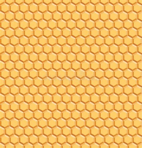 Yellow Geometric Honeycomb Seamless Pattern Vector Endless Background
