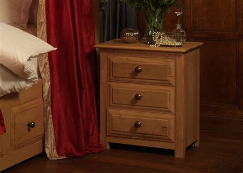 3 Drawer Solid Wood Bedside Cabinet Handmade In The Uk Revival Beds
