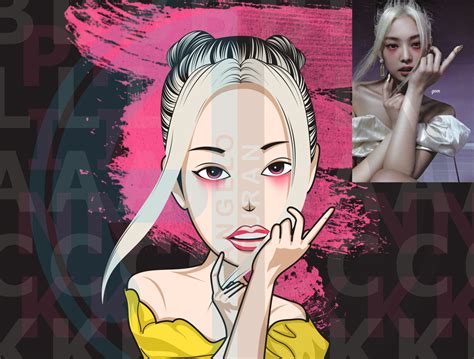 Blackpink Jennie Cartoon Vector Fan Art Portrait By Angelo Duran On