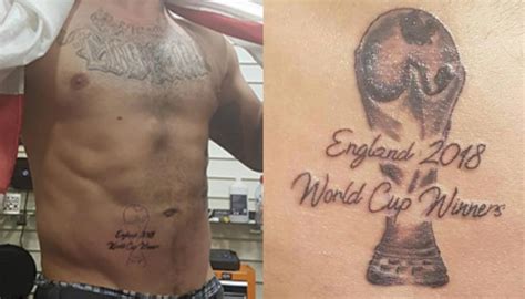Football World Cup England Fan Gets Early Championship Tattoo Newshub