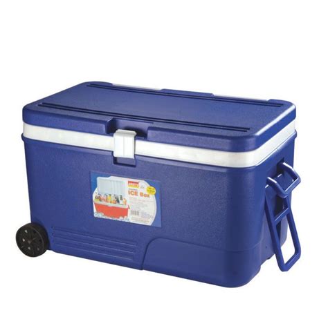 L Coolbox Red Or Blue Cooler Box With Wheels Picnic Ice Food