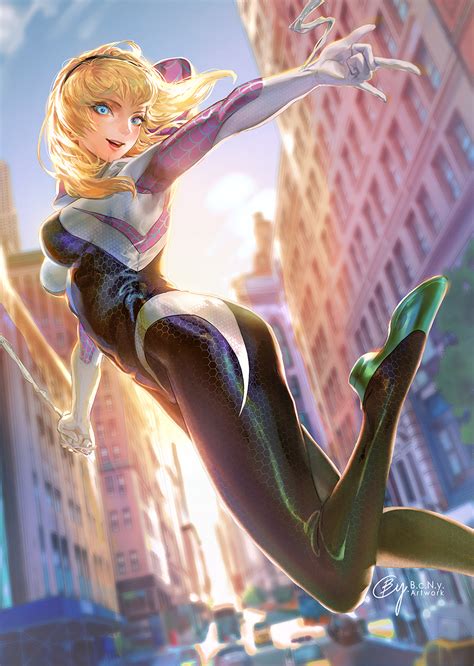 Spider Gwen Marvel Image By Bcny 2862392 Zerochan Anime Image Board