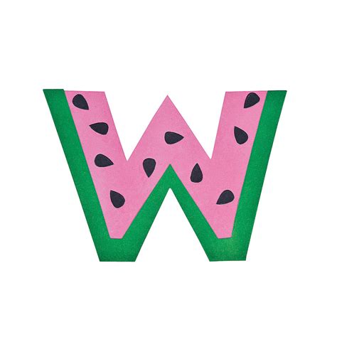 “w Is For Watermelon” Lowercase Letter W Craft Kit