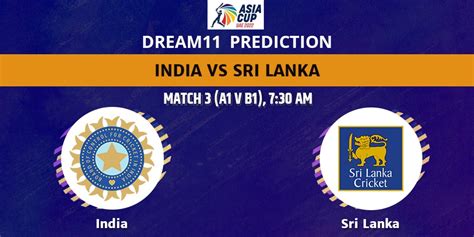 Ind Vs Sl Dream11 Team Prediction Today Match Asia Cup 2022
