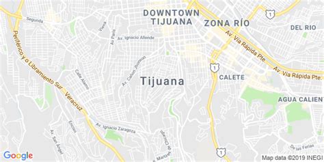 Mapa De Tijuana Baja California Mexico
