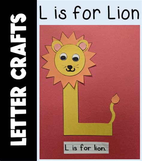 Letter L Craft L Is For Lion Printable Alphabet Beginning Sound