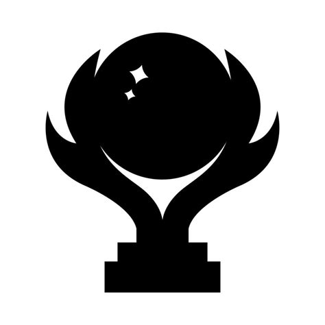 Icono De La Copa Del Trofeo Del Ganador Del Vector Silueta Negra De