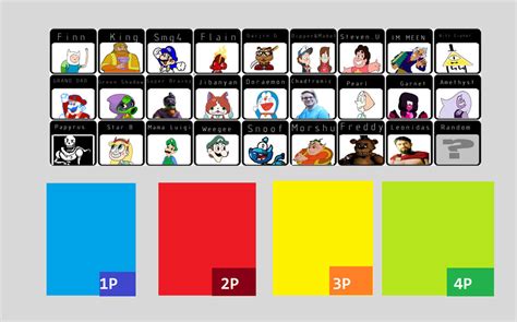 Super Smash Bros Lawl Warfare Roster By Disney08 On Deviantart