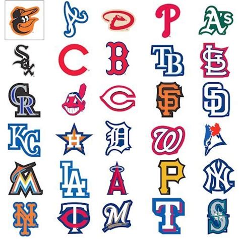 Buy Mlb Major League Baseball Team Logo Stickers Set Of 30 Teams 4 X 3 Size Online At