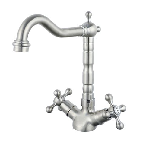 Butler And Rose Alba French Classic Traditional Mono Kitchen Sink Mixer Brushed Nickel Tap