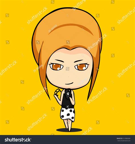 Profile Girl Big Head Small Body 库存矢量图（免版税）514986580 Shutterstock