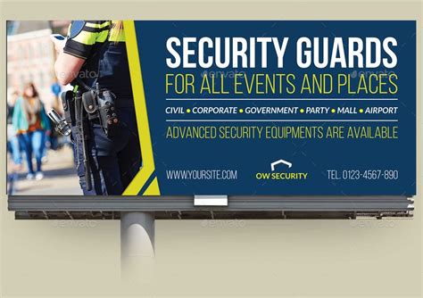 Security Guards Billboard Template Security Guard Billboard Security
