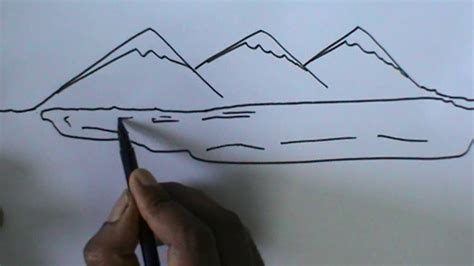 How To Draw A Lake Youtube