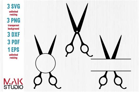 Scissors Svg Scissors Monogram Svg Hairdresser Svg Scissors Cut