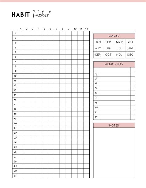 Use This Free Printable Habit Tracker Template In You