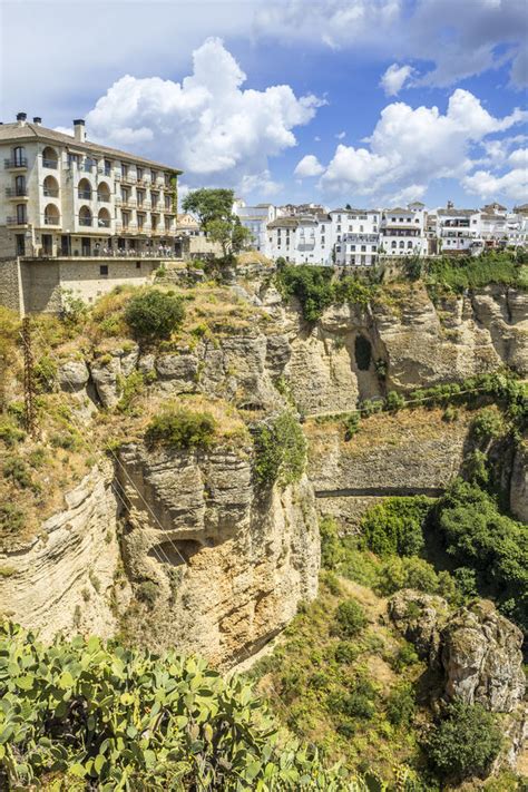 Ronda Landscape View A City In The Spanish Province Of Malaga Stock