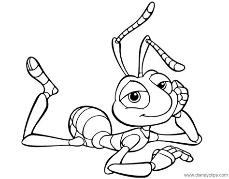 Flik is the protagonist of a bug's life. A Bug's Life Coloring Pages (3) | Disneyclips.com