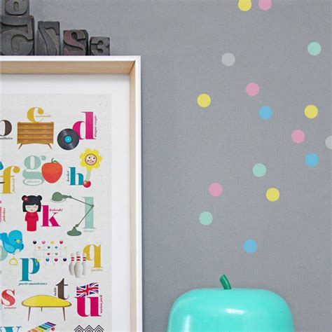 Set Of 40 Pastel Dots Wall Stickers By Little Baby Company
