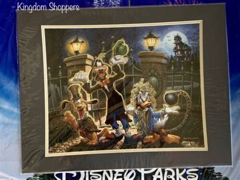 Disney Parks Greg Mccullough Print 14 X 18 Hitchin Haunted Mansion