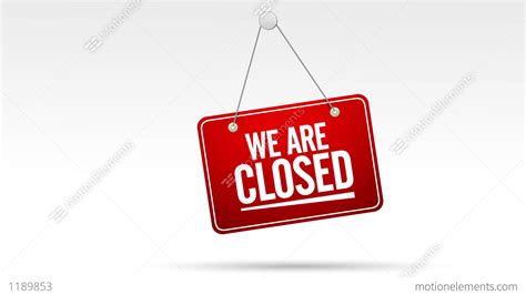 We Are Closed Sign Stock Animation 1189853